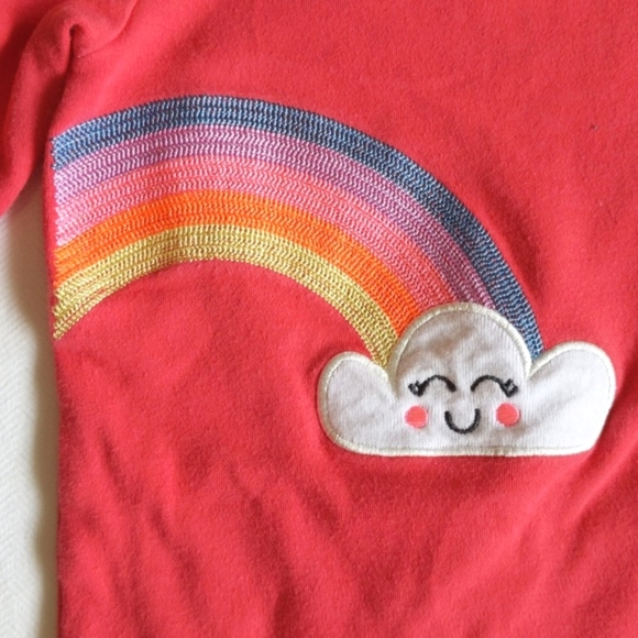 george hot pink rainbow footie jumpsuit 6 months baby girl - Picture 2 of 6